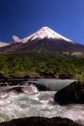 Petrohue Falls (Saltos de Petrohue) - Falls and Volcano - Petrohue, Chile